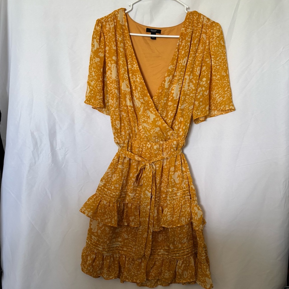 Simply Vera Vera Wang Yellow Ruffled Wrap Sundress